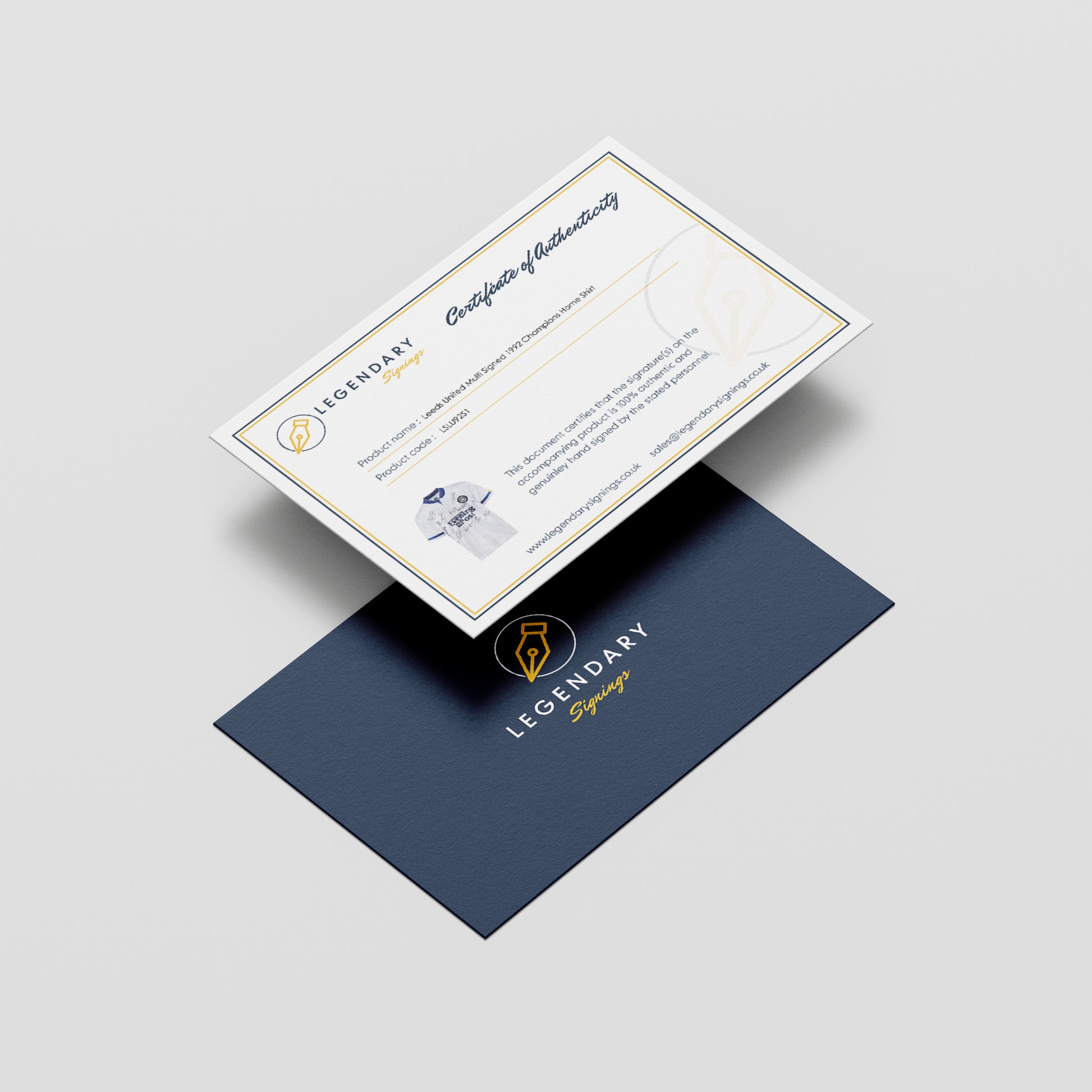 This item will come with our official certificate of authenticity.