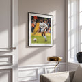 This is a stunning photograph signed by Leeds United legend Lucas Radebe.